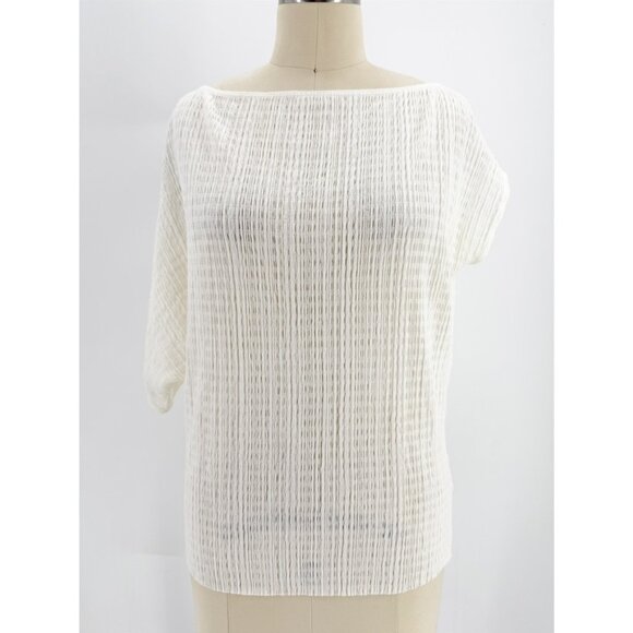 Wolford white lace stretchy top shirt sz L - Picture 6 of 6
